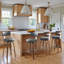 360° Swivel Upholstered Bar Stools - Walnut Wood Counter Chairs Load 150Kg-118151906