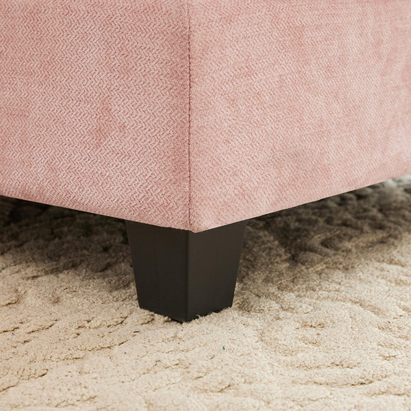 Canapé modulaire à assise en tissu chenille de haute qualité, Rose