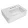 Whitehaus Collection 26" Rectangular Wall Mount Basin With Faucet Drilling And Rear Centre Drain Location