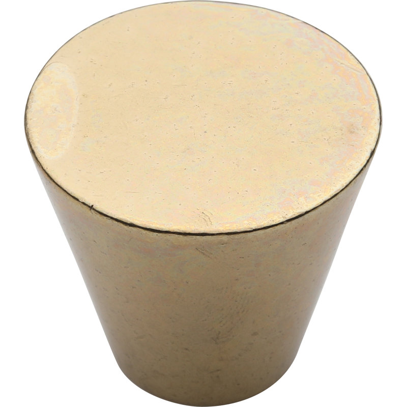 Poignée ronde et conique, Bronze naturel, 1.25