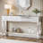 Mirrored Console Table with Shelf, 59" Modern Entryway Table Glass Sofa Table with Mirror Finish
