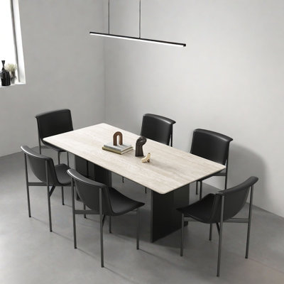 Retro Thickened Rockboard Dining Table