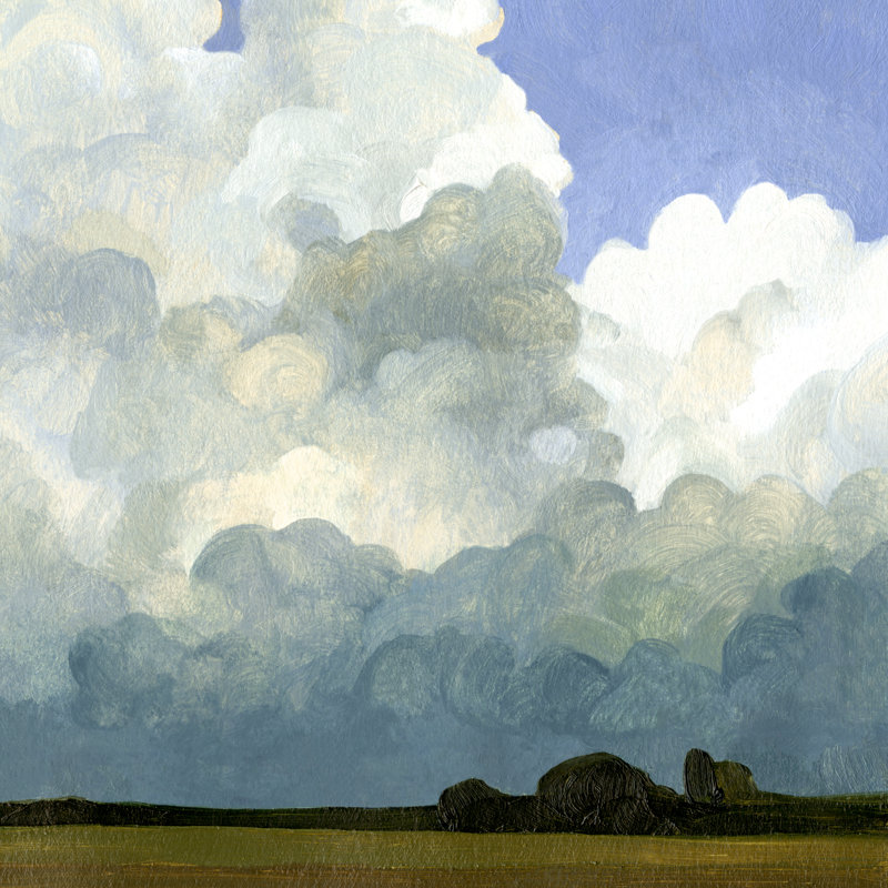Blue Cumulus II by Emma Caroline - Wrapped Canvas Print, 30cm H x 30cm W
