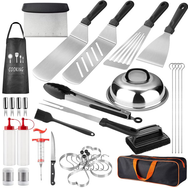 Griddle Accessories Kit, 38PCS Flat Top Grilling Tools Set for Blackstone  and Camp Chef,Stainless Steel Grill BBQ Spatula Kit Cooking Utensils Set