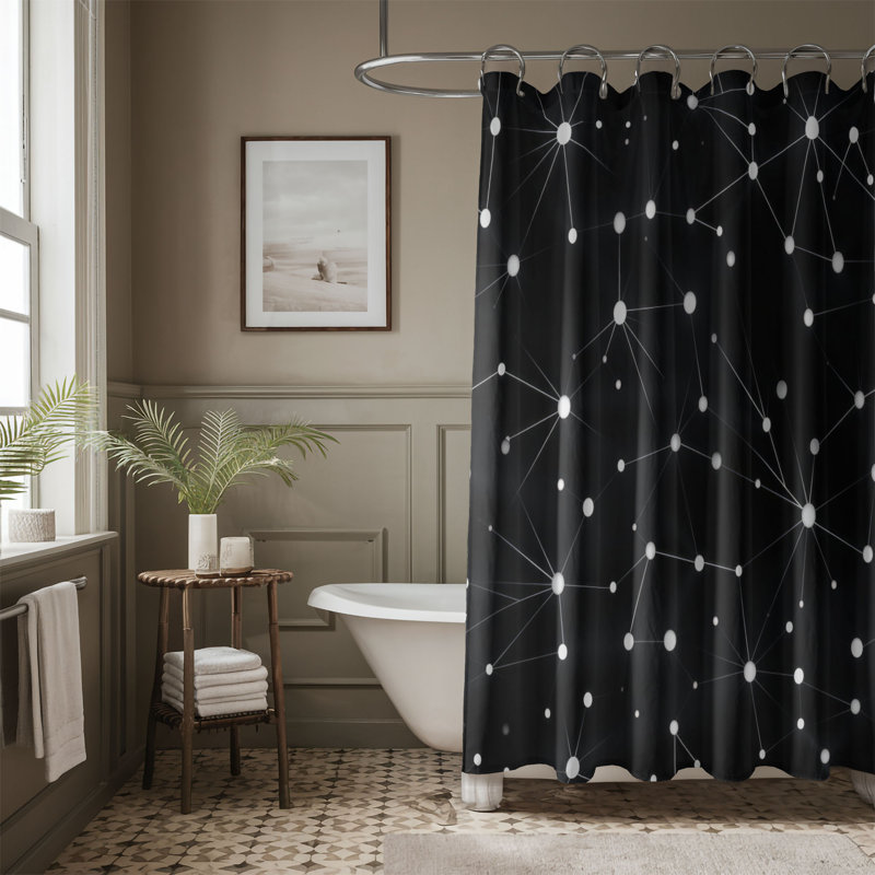 Varied Shapes - Rideau de douche Premium, H 74 po x l 71 po