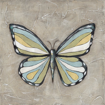 Graphic Spring Butterfly II by Jade Reynolds - Wrapped Canvas Painting