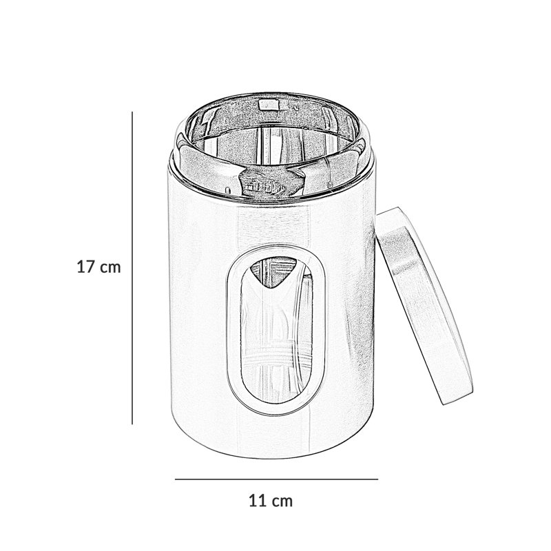 Metal Jar - Set of 3, Silver