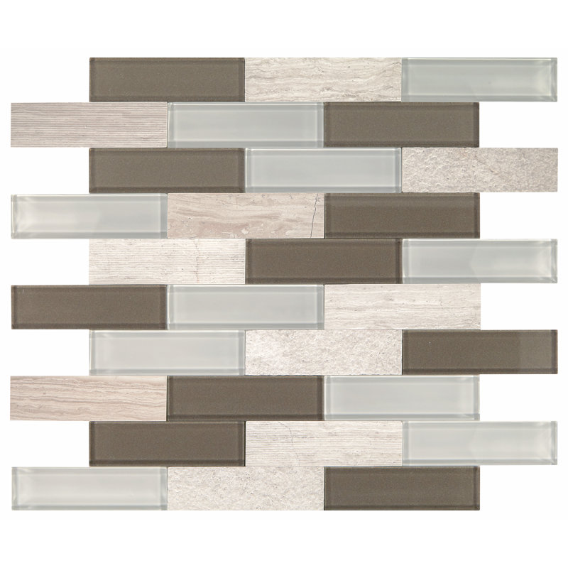 Carrelage mosaïque auto-adhésif en pierre naturelle 12 po x 12 po Simply Stick Mosaix, Chenille blanche