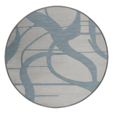 Machine Washable Abstract Gray Area Rug