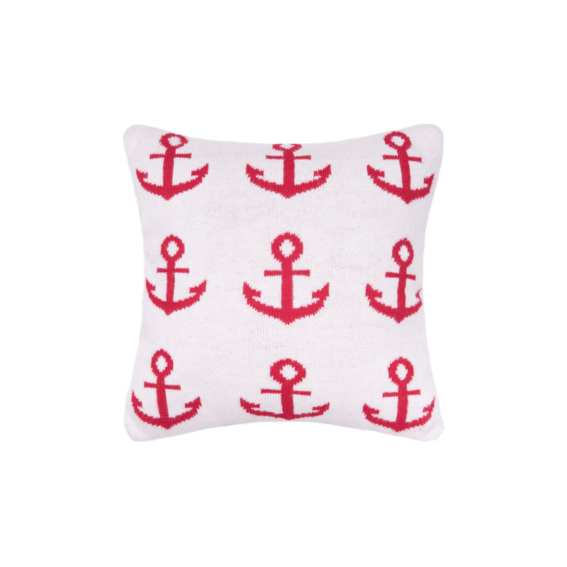 Anchor Knitted Throw Pillow