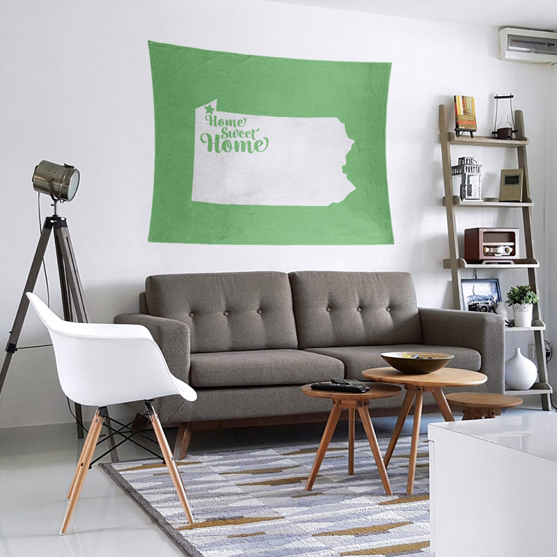 Tapisserie Home Sweet Erie, H 27,5 po x l 37,5 po, Vert