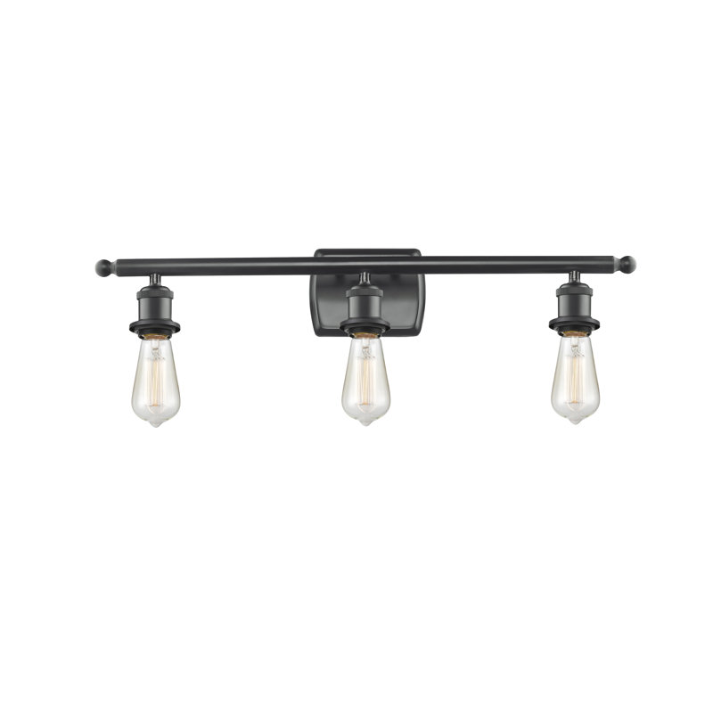 Éclairage de salle de bain à intensité variable 3 lumières Torrington, Noir mat, DEL, Oui