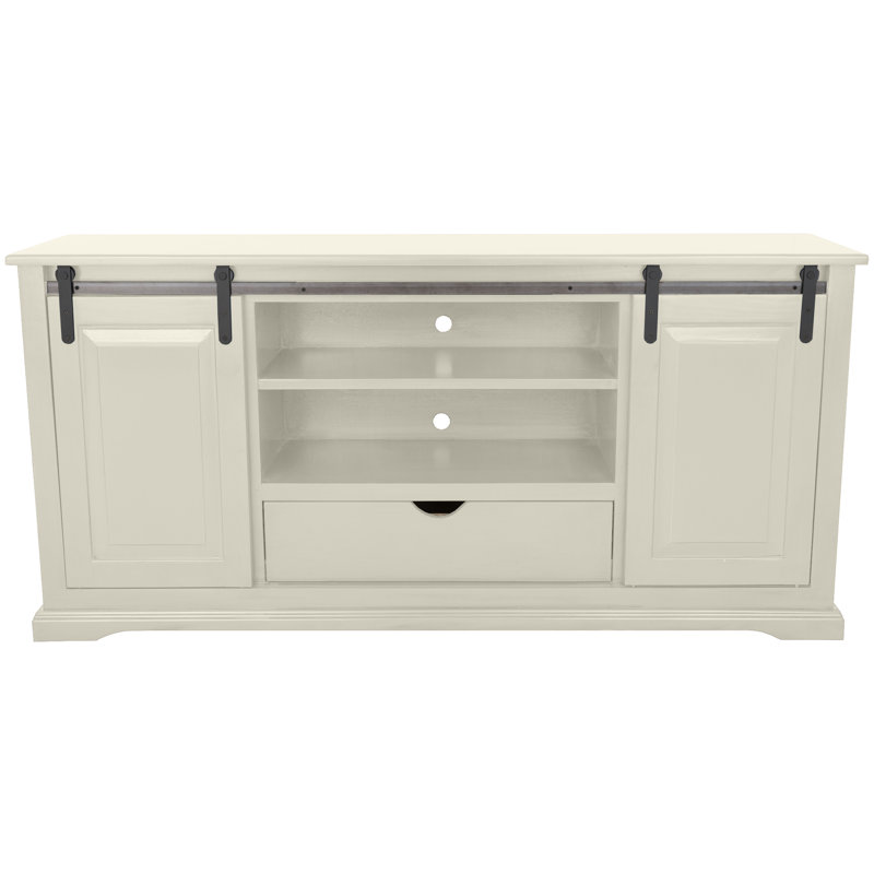 Meuble télé 60 po, H 32 po x L 18 po x l 60 po, Blanc doux