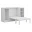 Lit escamotable simple avec tablettes de rangement et garde-robe, base de lit cachée pliable