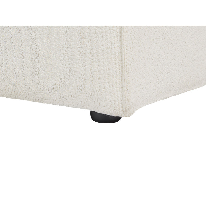Netanya Upholstered Chaise Lounge, Right Hand Facing, White Boucle