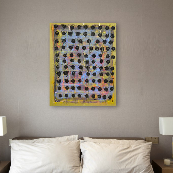 « xcix », impression sur toile tendue, H 20 po x l 16 po x 1,5 po