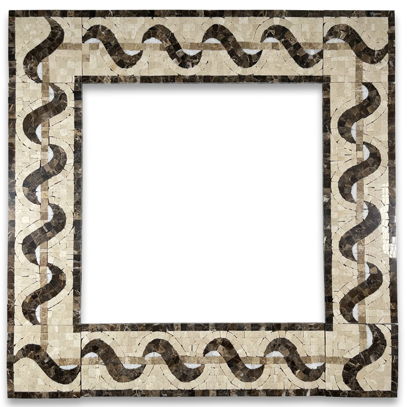 Carrelage mural en mosaïque en marbre 2 po x 8 po