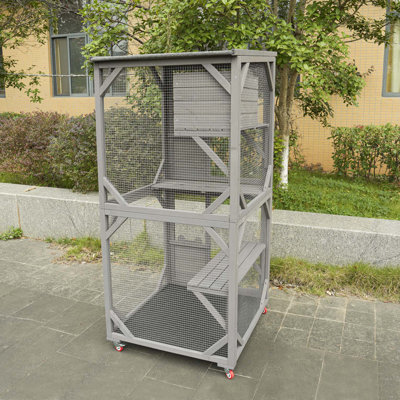 Enclos pour chat intérieur en bois Catio Large