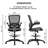 Ergonomic Desk Chair, Mesh Home Office chair, Swivel Desk, Computer Chair with Lumbar Support, Height Adjustable with Foot Ring-1047469245
