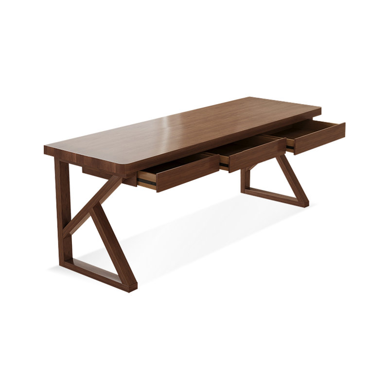 Bureaux rectangulaires en bois massif brun clair, H 29,53 po x l 70,87 po x P 27,56 po