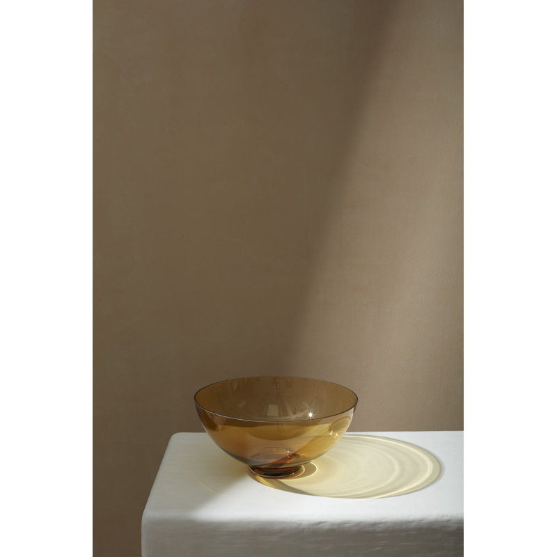 Bol de service en verre Angier, Jaune