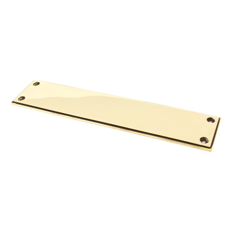 Art Deco Fingerplate Door Accessory, Aged Brass