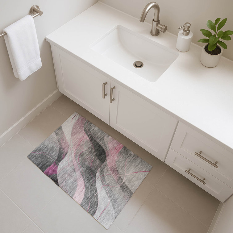Premium Machine Washable Varasteh AMF1668 Swirls Rug