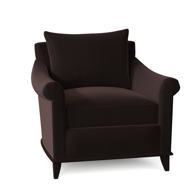 Drake Upholstered Armchair, Vintage Ebony, Margaret Mahogany