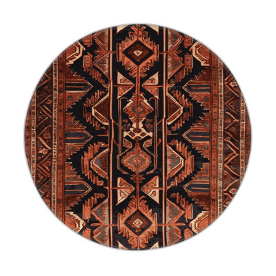 Persian Brown Indoor and Outdoor Area Rug