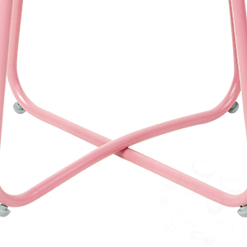 Table d'appoint d'extérieur ronde en métal, Rose