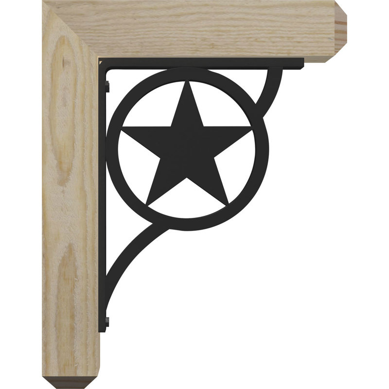 Support lisse l 3 3 po x P 14 po x H 16 po Austin Craftsman Ironcrest, sapin Douglas (support en fer l 2 po x P 10 po x H 12 po)
