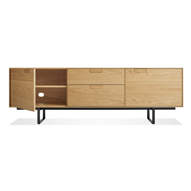 Series 11 TV Stand, White Oak/Oblivion