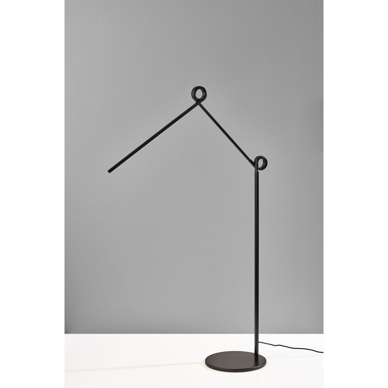 Lampe DEL sur pied Knot, Noir, noir, noir, noir