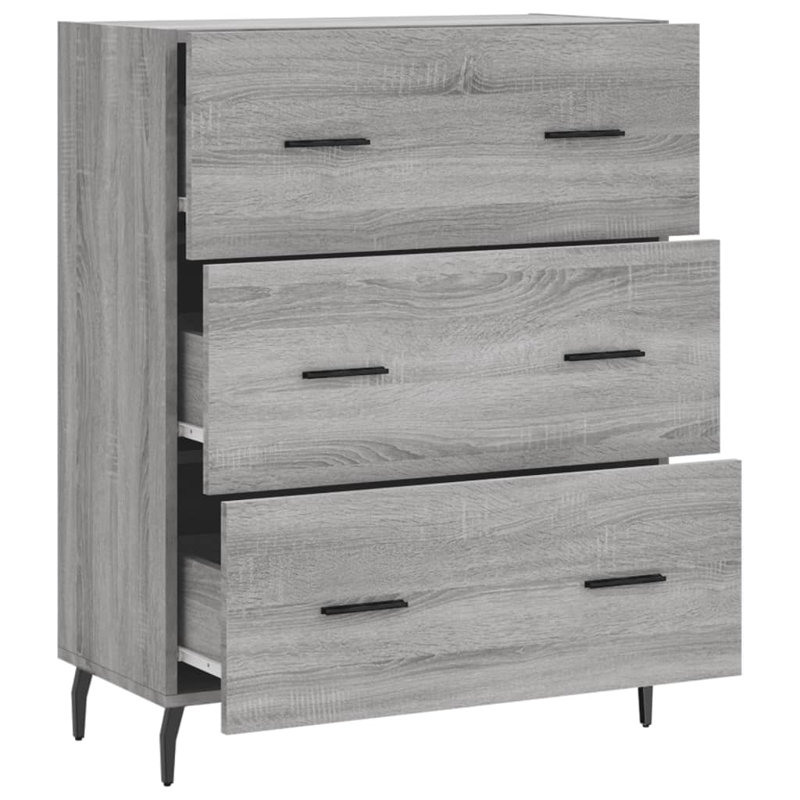 Marckson 69.5cm W 3 - Drawer Chest of Drawers, Grey Sonoma