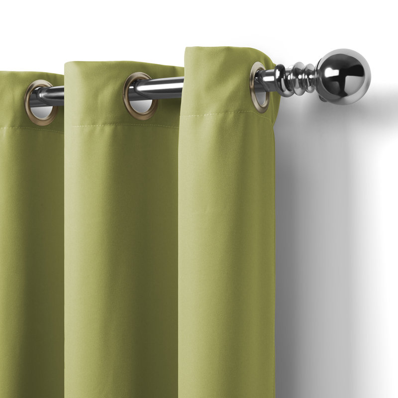 Kenefic Room Darkening Indoor Outdoor Curtain Panel, 52" W x 84" L, Lime