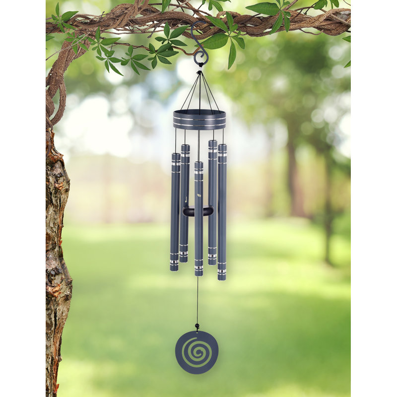 Carillon Hunnicutt, Gris, H 36 po x l 5,5 po x P 2,25 po