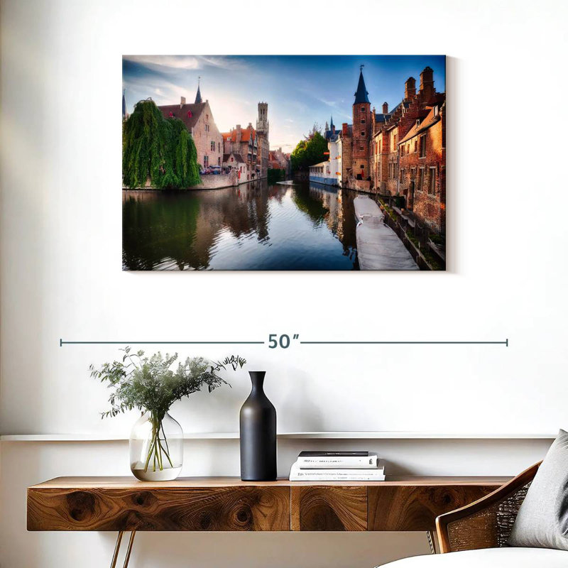Lilie Bruges Water Canal, 24" H x 36" W