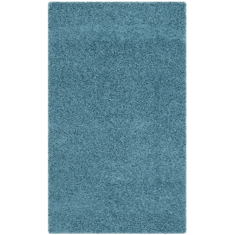 Tapis de couleur unie à poils longs Rizco Performance, Rectangulaire 2 pi x 3 pi