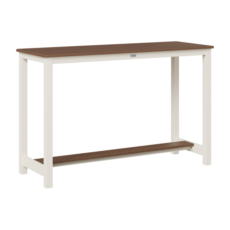 Table de bar en aluminium Berlin Gardens, 38.5" H x 60" W x 22" D, Imbuia