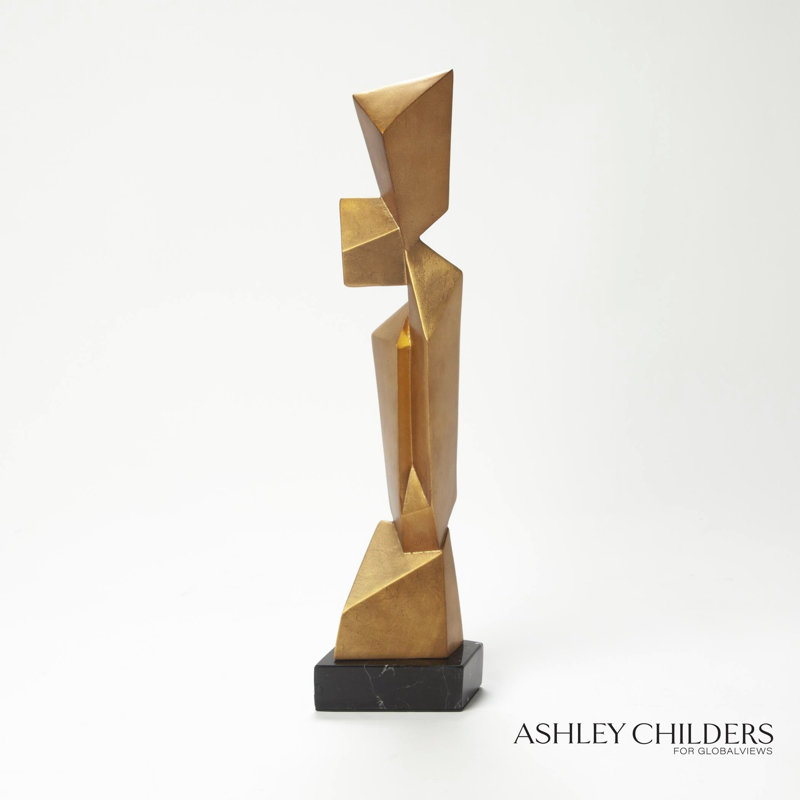 Facet Sculpture-Gold-Sm