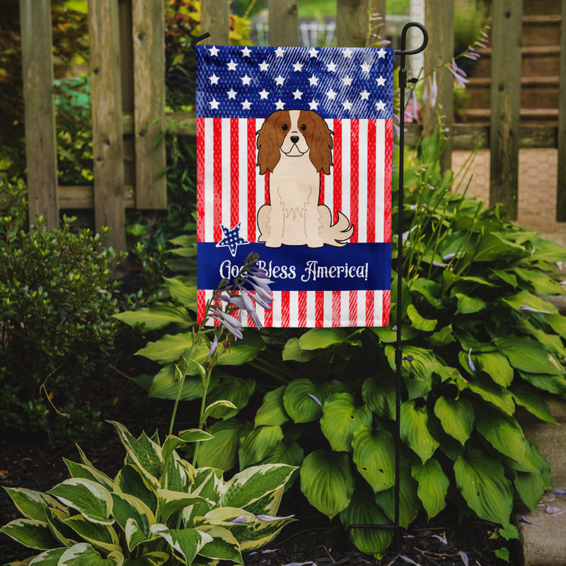 Drapeau de jardin Leighanne, Épagneul (pêche / brun)