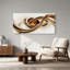Art mural sur toile à motif de tourbillons dorés et bronze-28546014