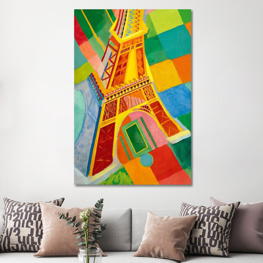 Tour Eiffel (Tower) by Robert Delaunay - Wrapped Canvas Print