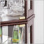 Armoire d'angle en verre avec vitrine lumineuse pour le salon, idéale pour les collections antiques et le rangement du vin-94944443