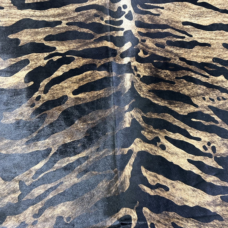 Brindle Tiger Print Cowhide Rug
