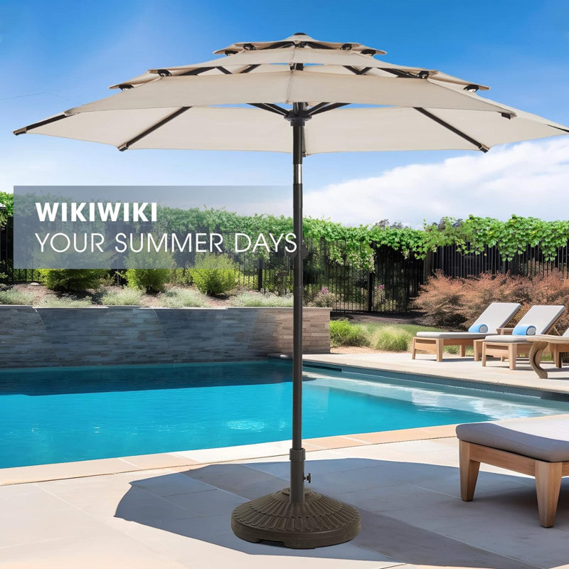 Parasol avec manivelle Lella Market, Beige