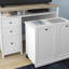 Crédence avec bureau, finition blanche