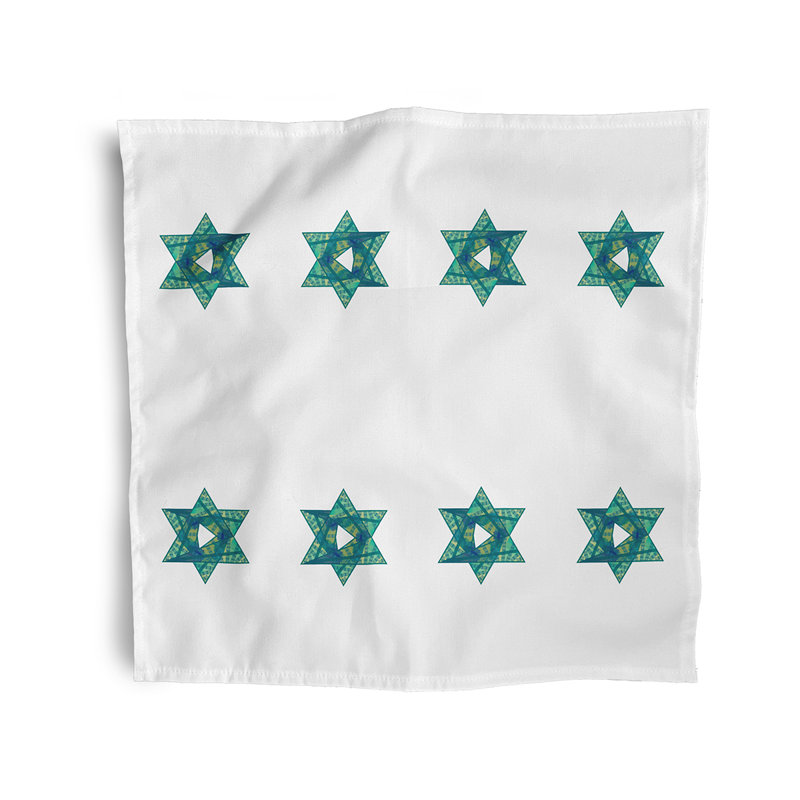 Cirilla Star Mosaic Napkins, Green