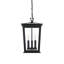 Luminaire suspendu d'extérieur 9,5 pouces Deidra en noir
