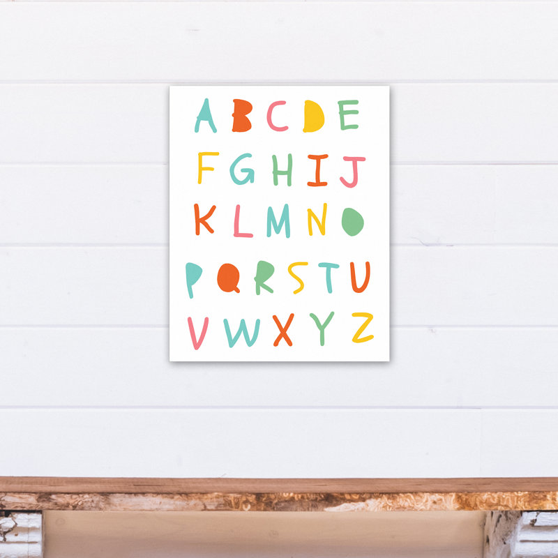 Art sur toile colorée par alphabet Labrecque